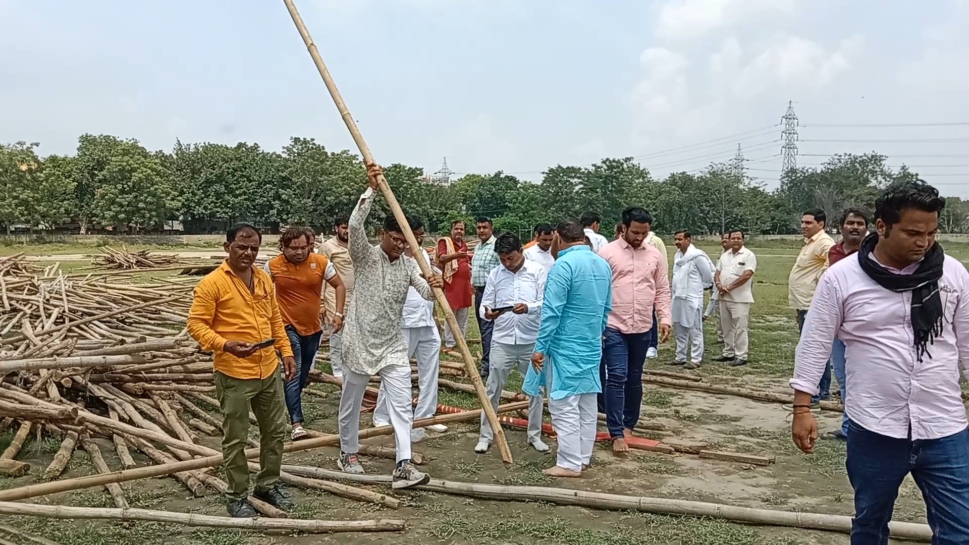 रोहिणी में रामलीला के मंचन की तैयारी.