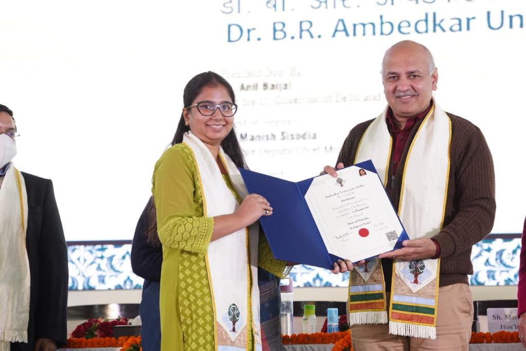 over 1000 students awarded degrees at 10th convocation of ambedkar university delhi