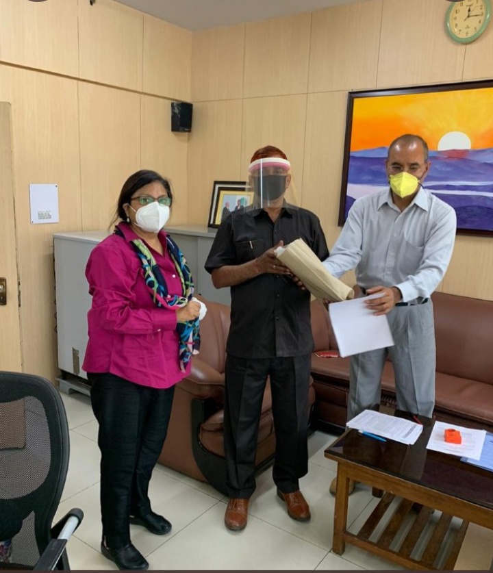 face shield distributed to ndmc staff