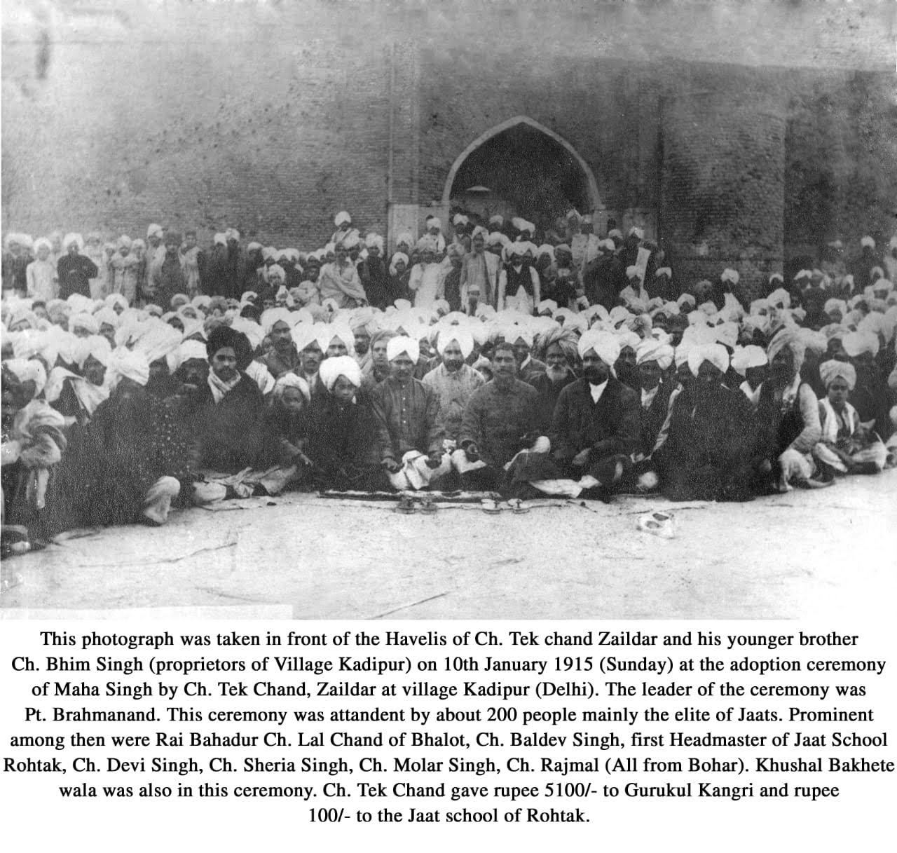 delhi's Havel of Kadipur picture of 1915