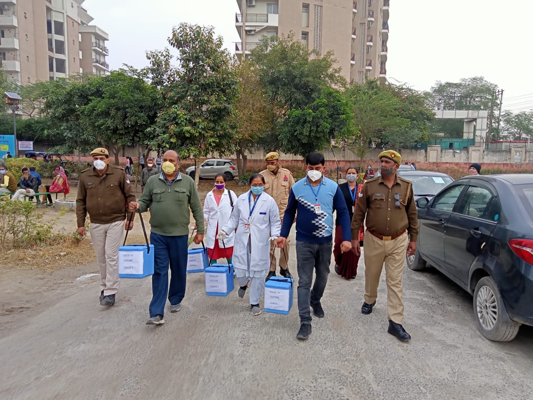 corona revaccination dry run rehearsals at 75 centers in noida