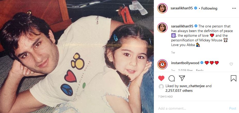 Sara Ali Khan throwback picture