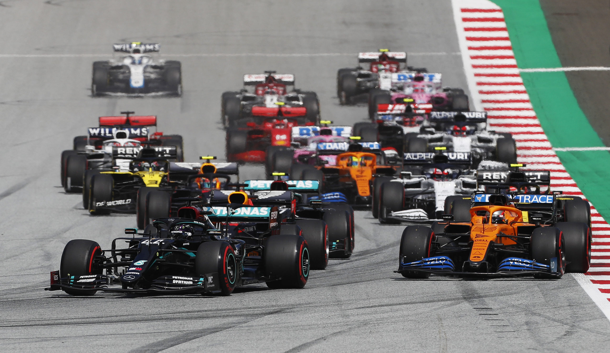 Styrian Grand Prix, Spielberg, Lewis Hamilton, Sebastian Vettel, Charles Leclerc