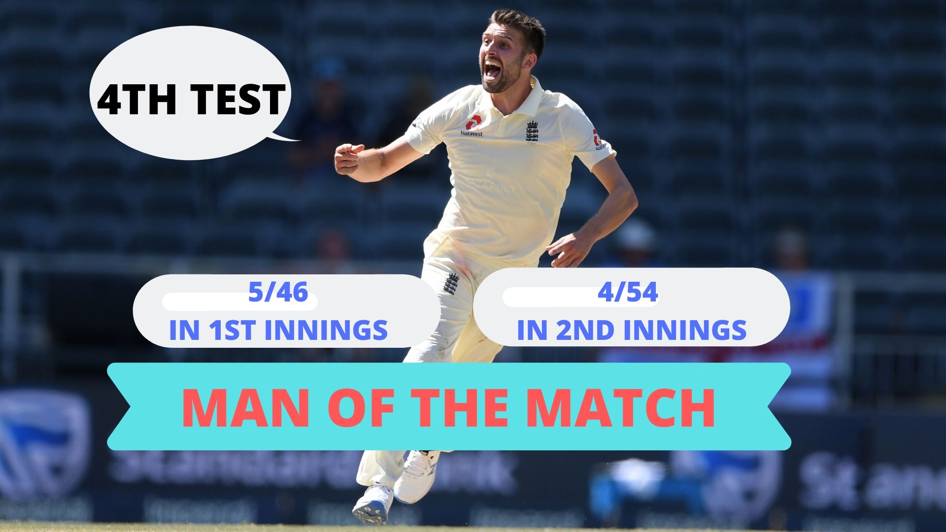 Mark Wood picked up nine wickets in the fourth Test.