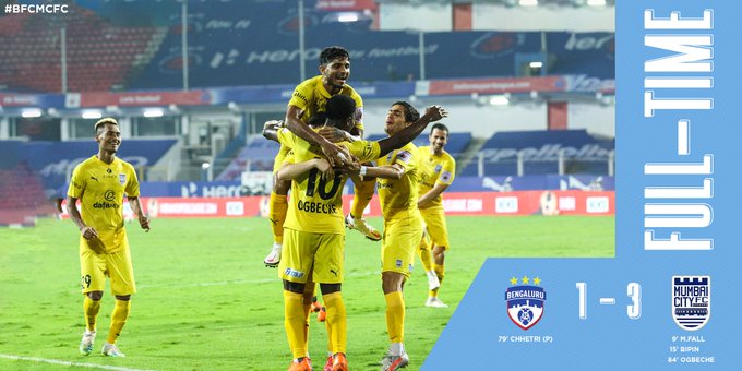 Mumbai city FC beat Bengaluru FC