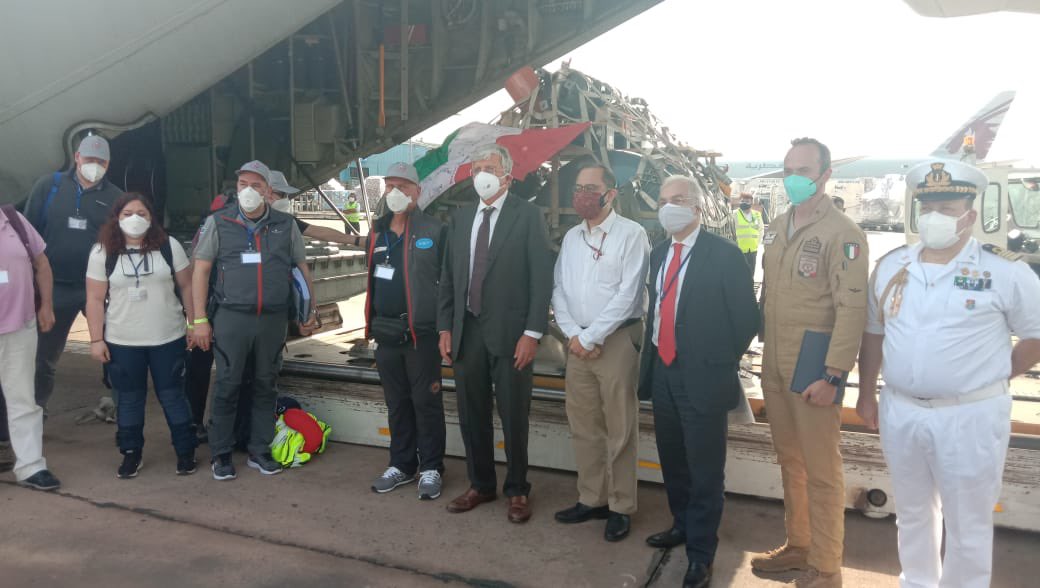 india receives covid aid from Italy