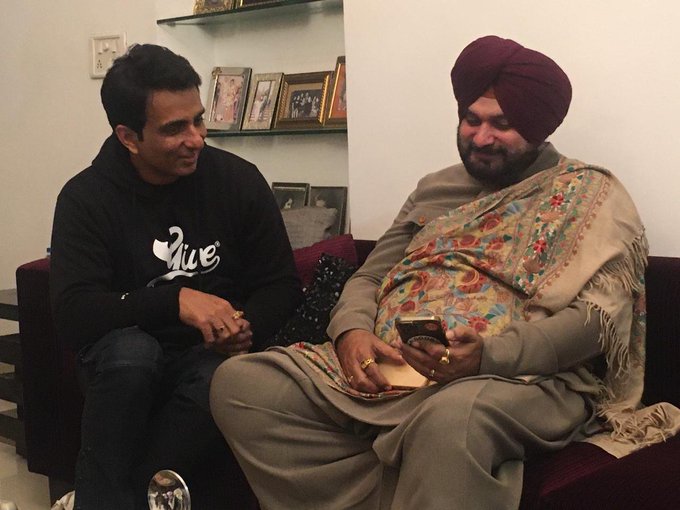 Sonu Sood meet  Navjot Singh Sidhu