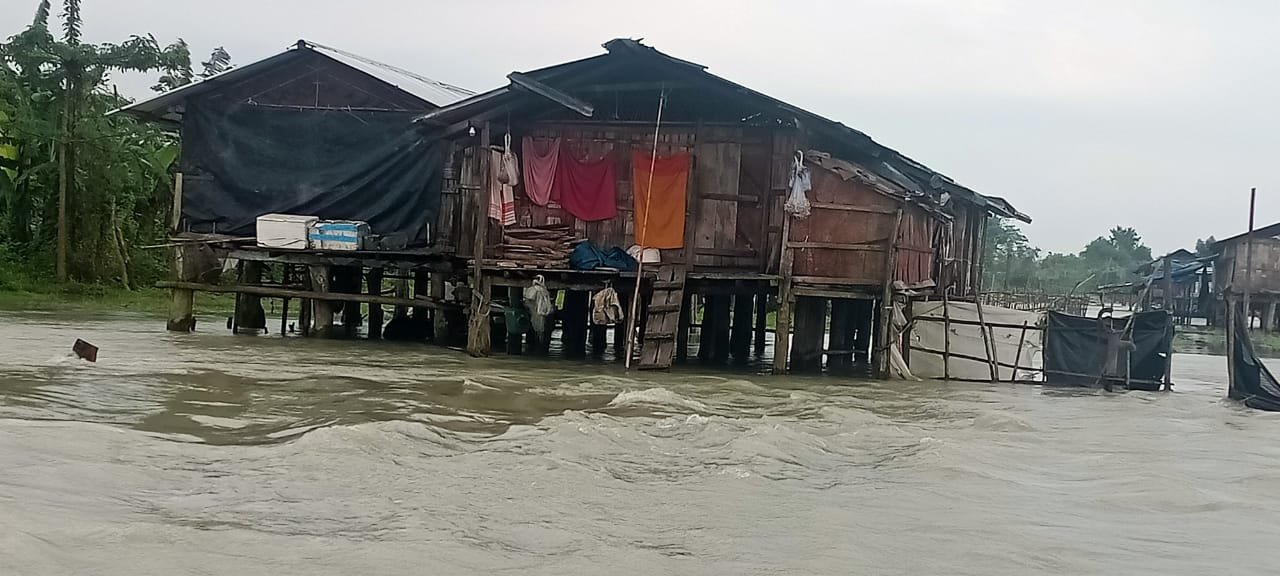 Flood situation in laika dadhiya