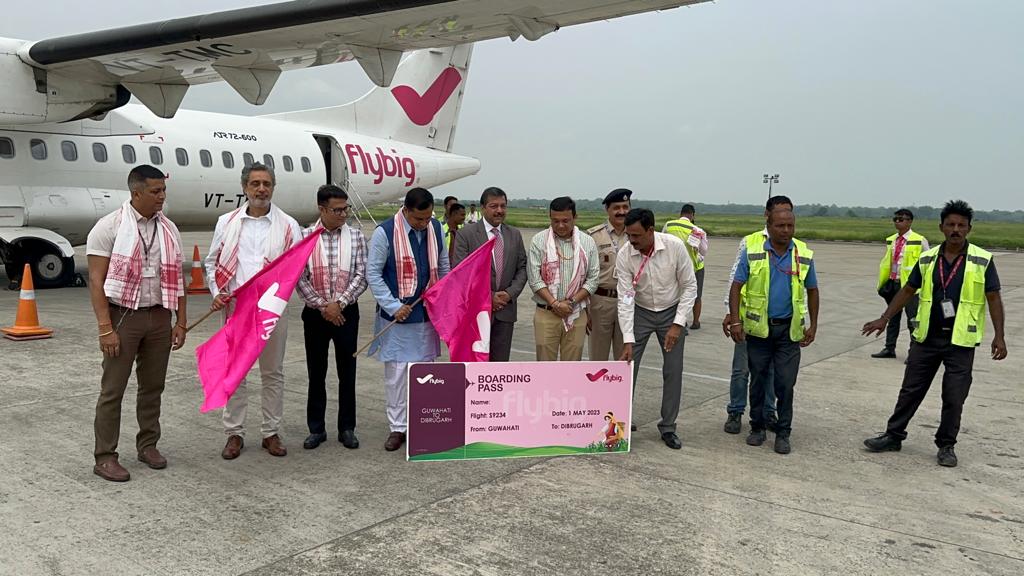 First FlyBig flight from Guwahati to Dibrugarh