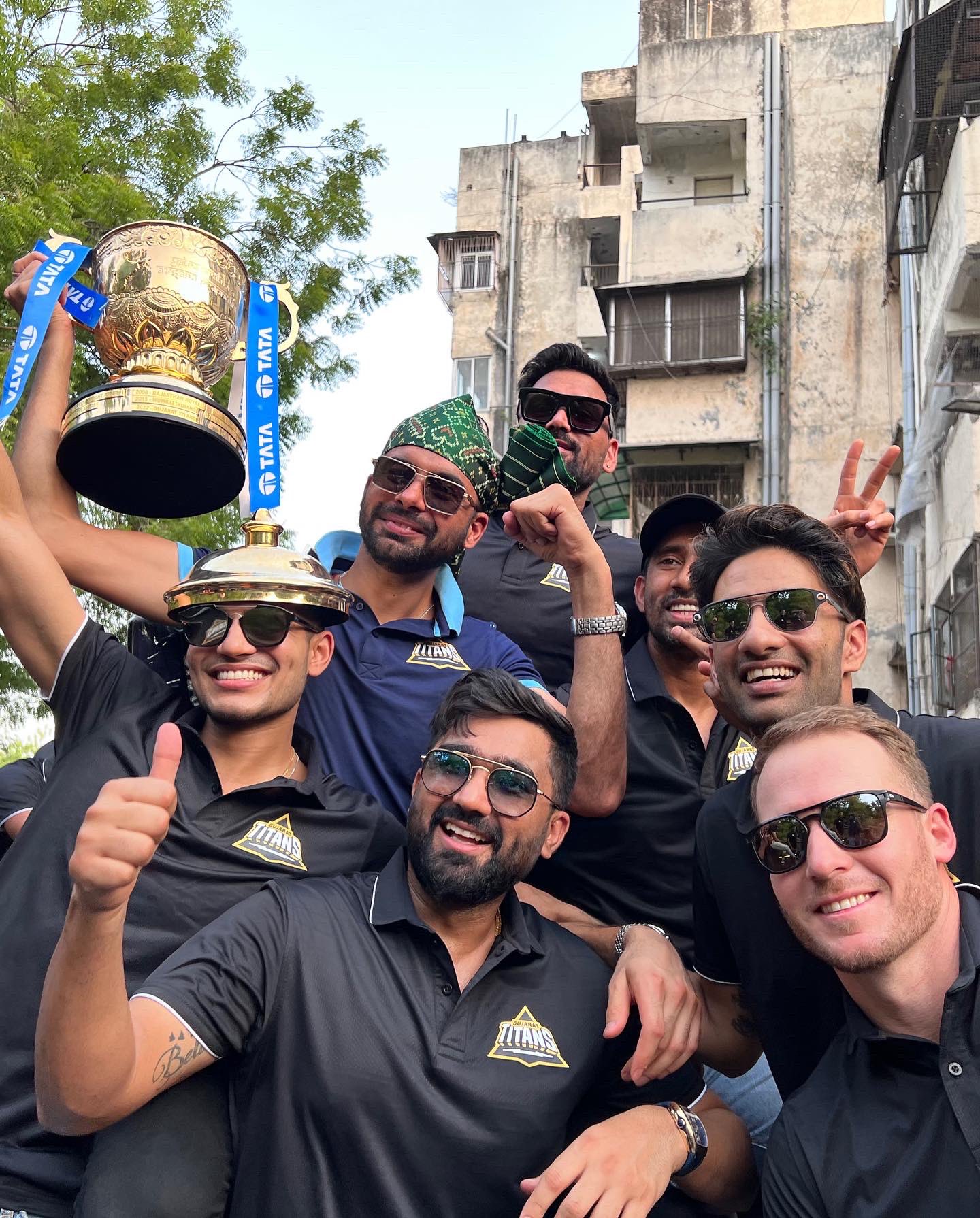 The victorious roadshow of Gujarat Titans in Ahmedabad