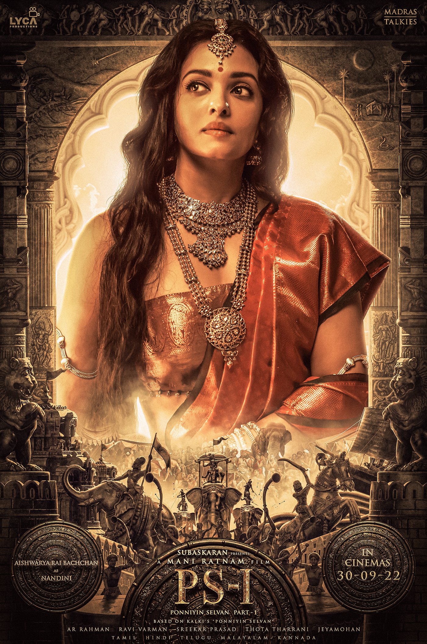 Aishwarya as queen Nandini in Ponniyin Selvan