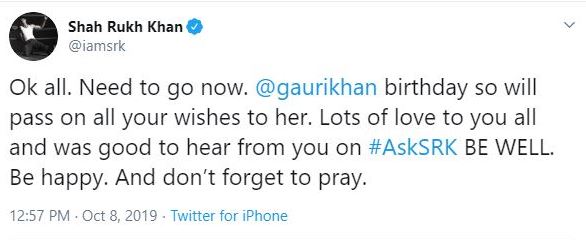 King Khan's sassy replies on #AskSRK session trending on web