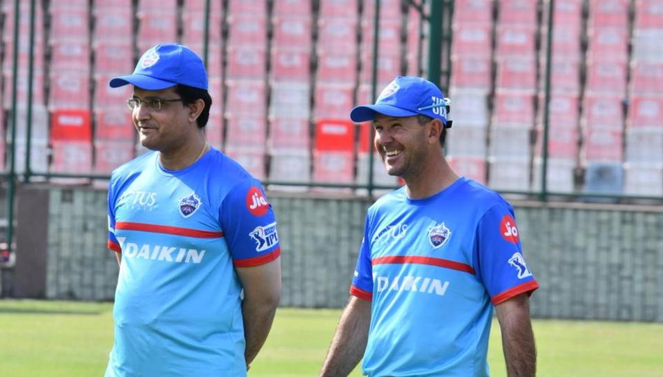 Sourav Ganguly with Ricky Ponting.