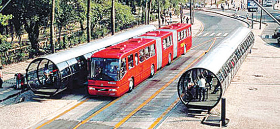 Curitiba buses and  Tubular stations