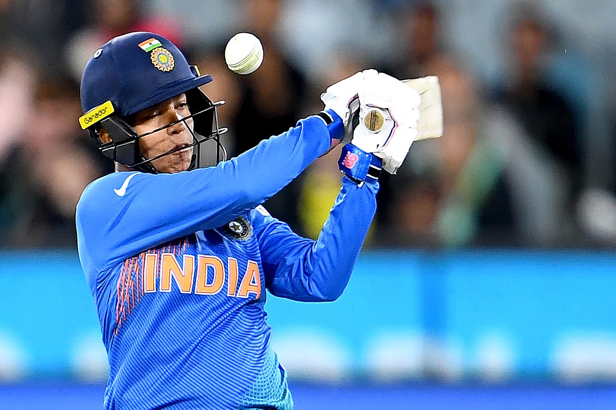 Richa Ghosh in action during the 2020 Women's WT20 in Australia.