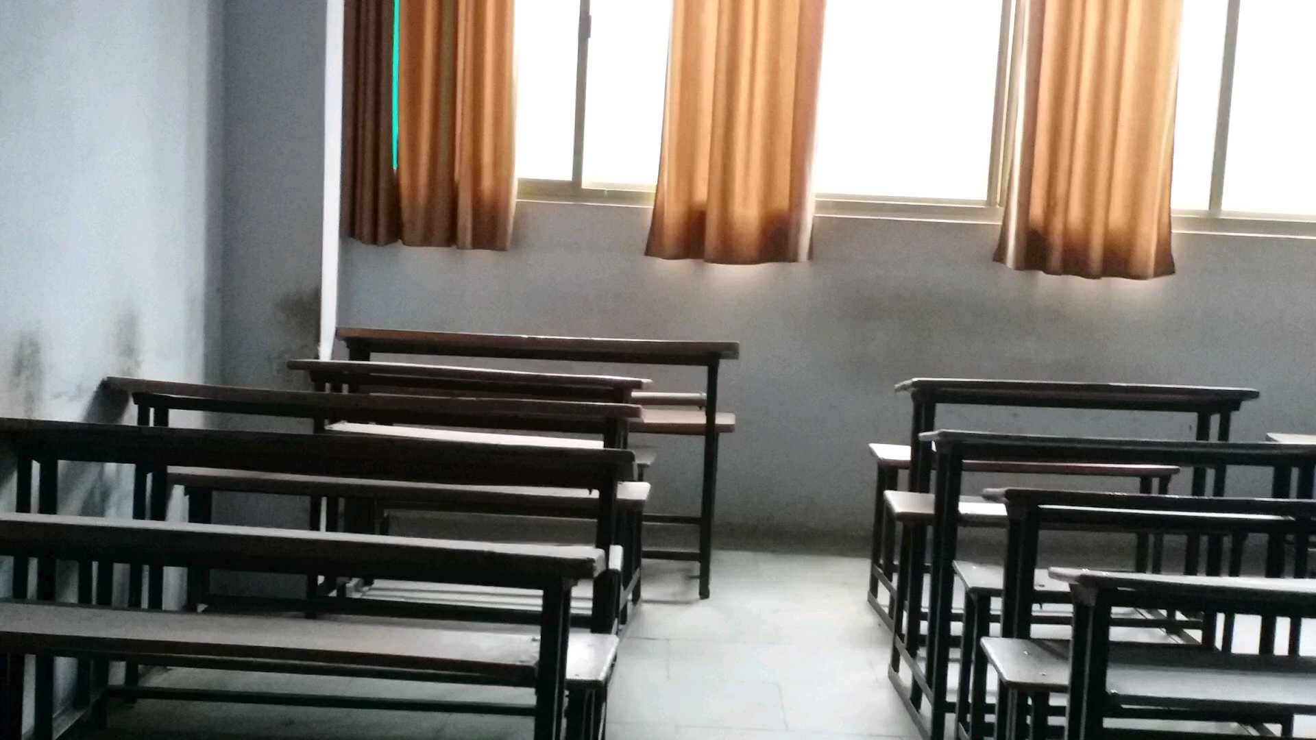 School deserted without students