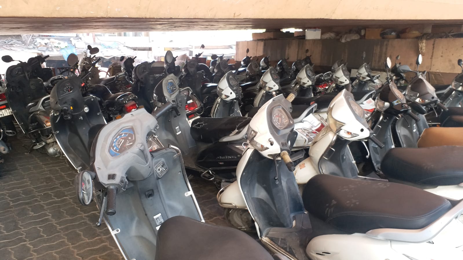 A large number of two-wheelers were also seized.