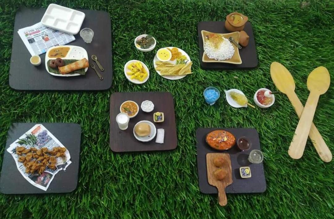 Utilisation of Lockdown: Business woman designs miniature food craft