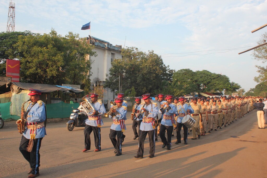 A march was held at Ahawa to celebrate National Unity Day