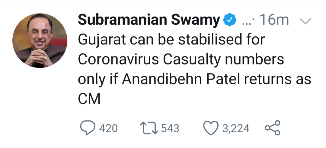 gujarat-can-be-stabilised-for-coronavirus-casualty-numbers-only-if-anandibehn-patel-returns-as-cm