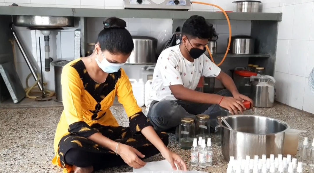 A Womens cooperative in Jamnagar has experimented in making sanitizer from cow urine