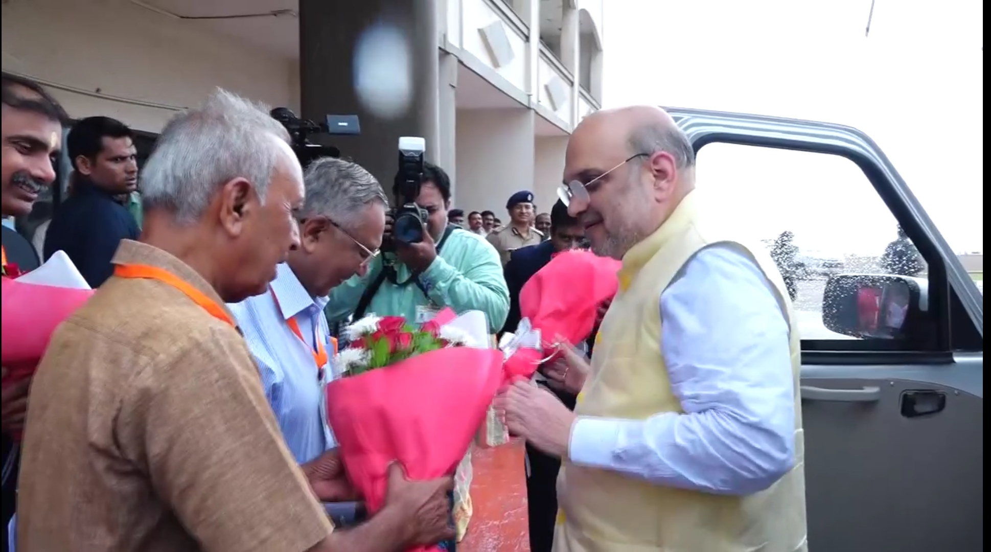 Union Minister Amit Shah arrived in Gujarat