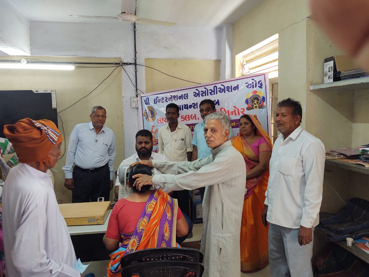 eye Health check up camp organised by the Lions Club in Balasinor