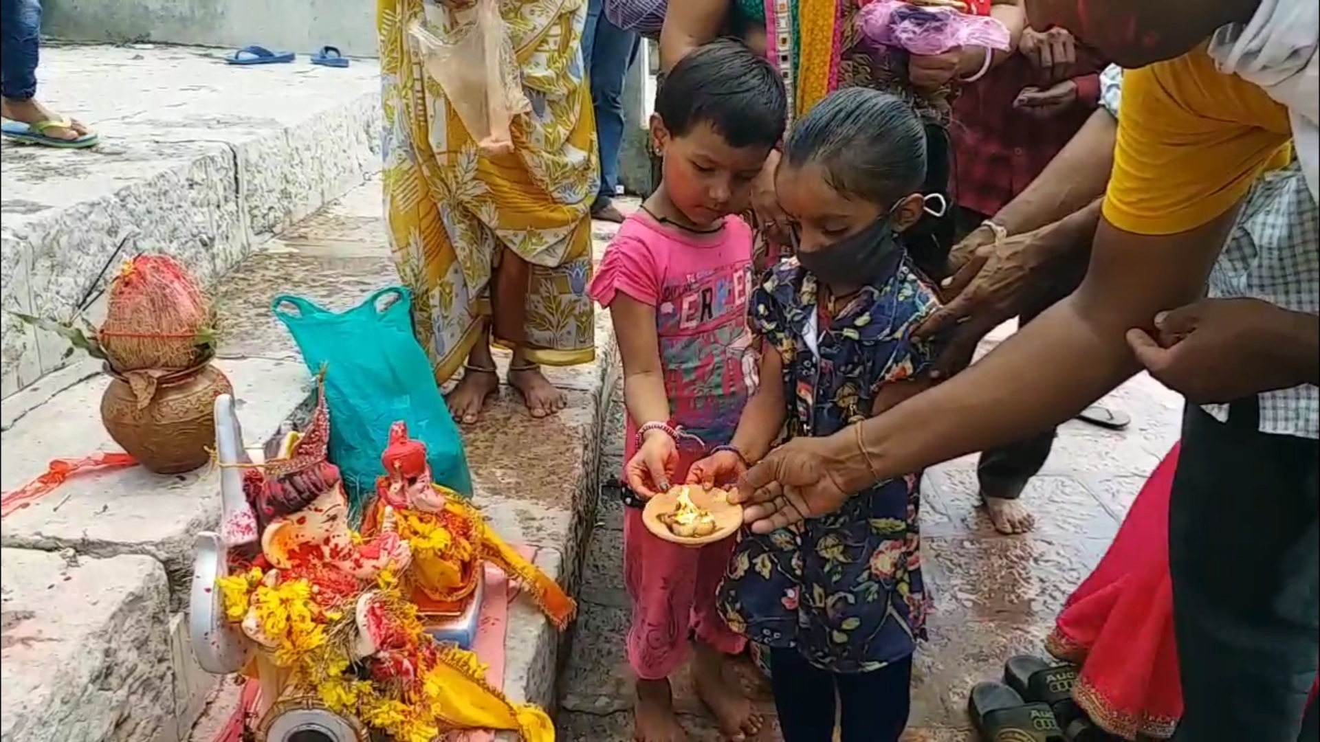 Ganapati dissolved in Mahisaga