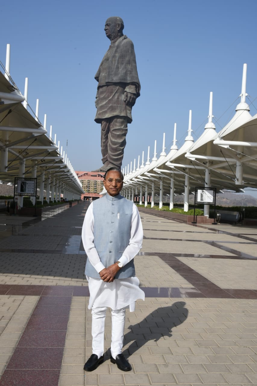 Governor of Sikkim Shri Ganga Prasad visit statue of Unity and pays his tribute to Sardar Patel