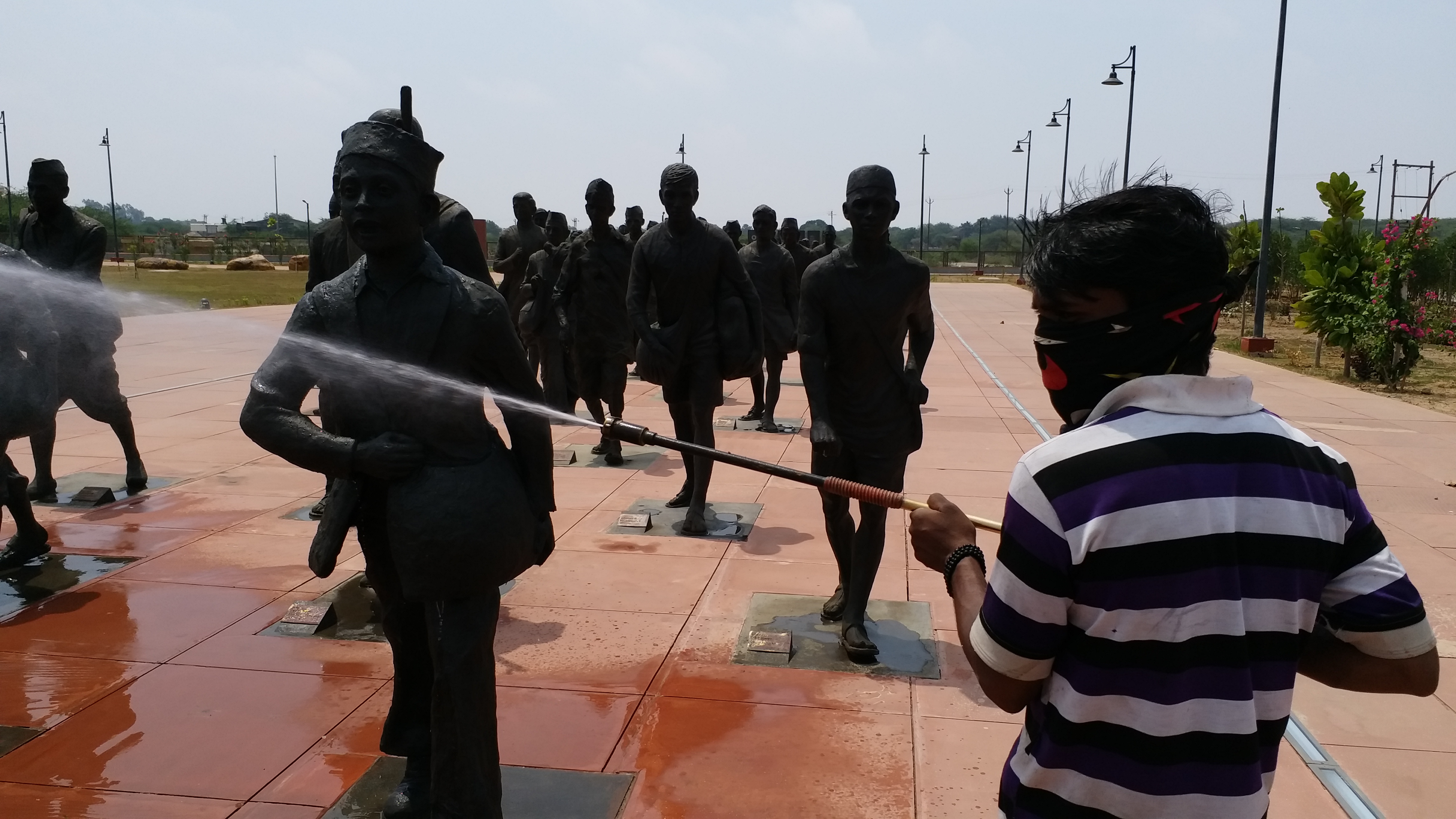 The national memorial was santised on the 90th anniversary of Dandi March