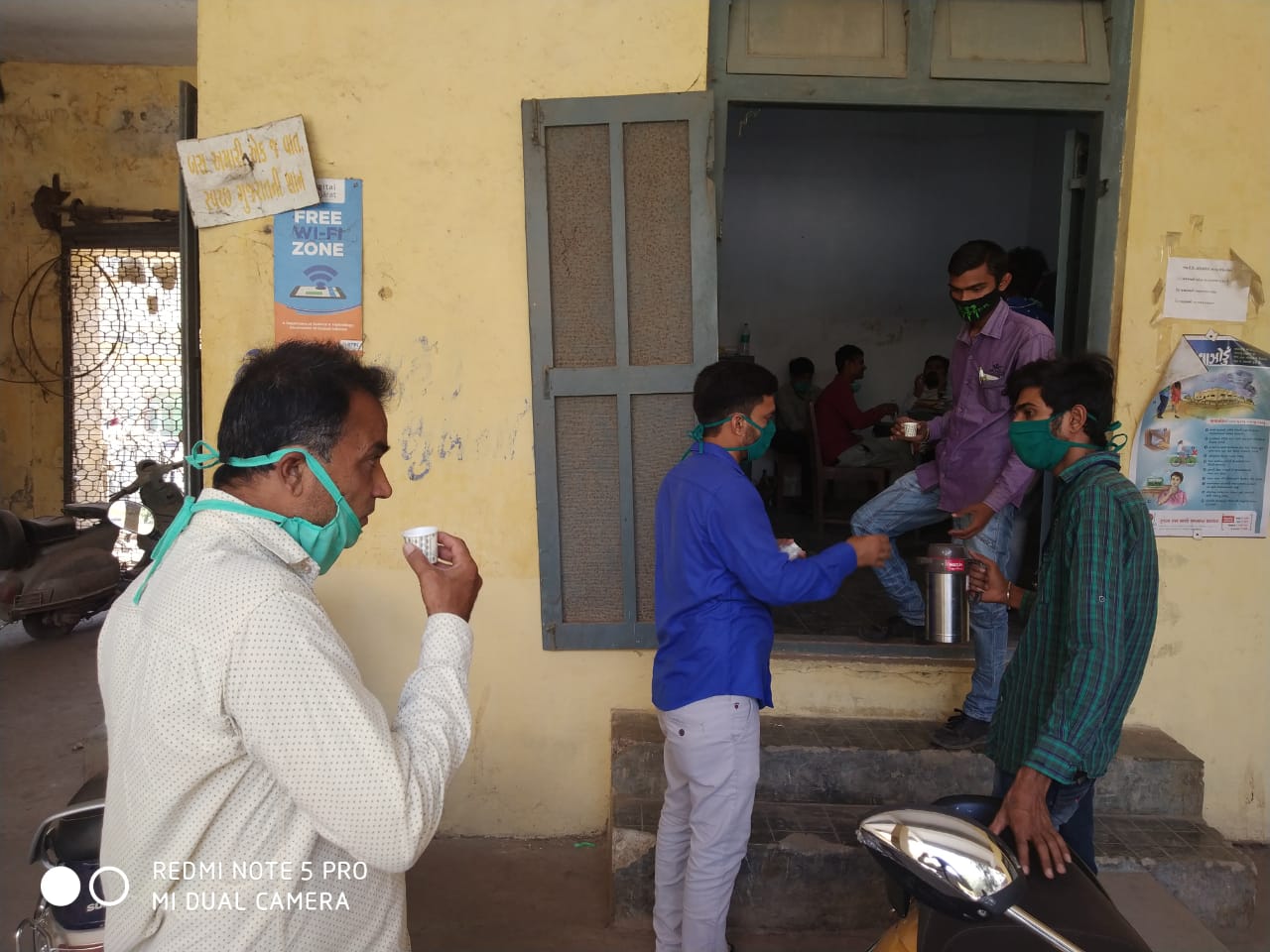 Heat boiling was distributed by Government Ayurveda Hospital Porbandar