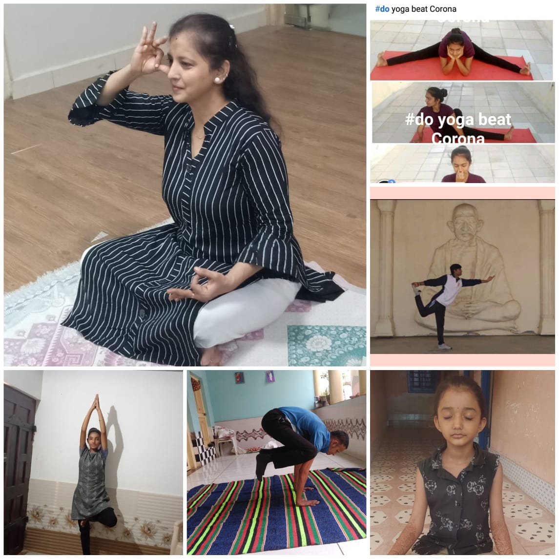 'YOGA AT HOME', 'YOGA WITH FAMILY