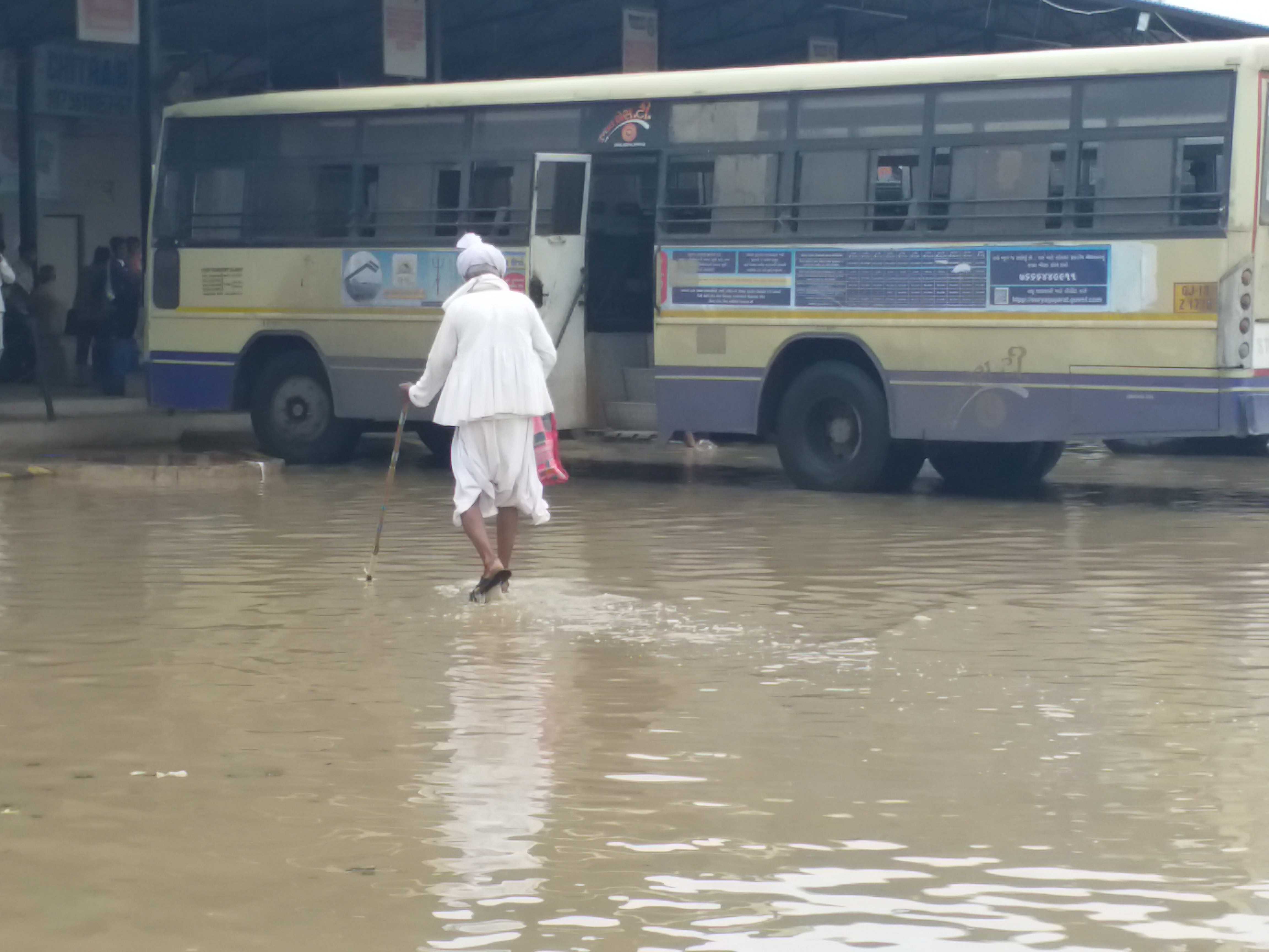 Patan's temporary bus stand