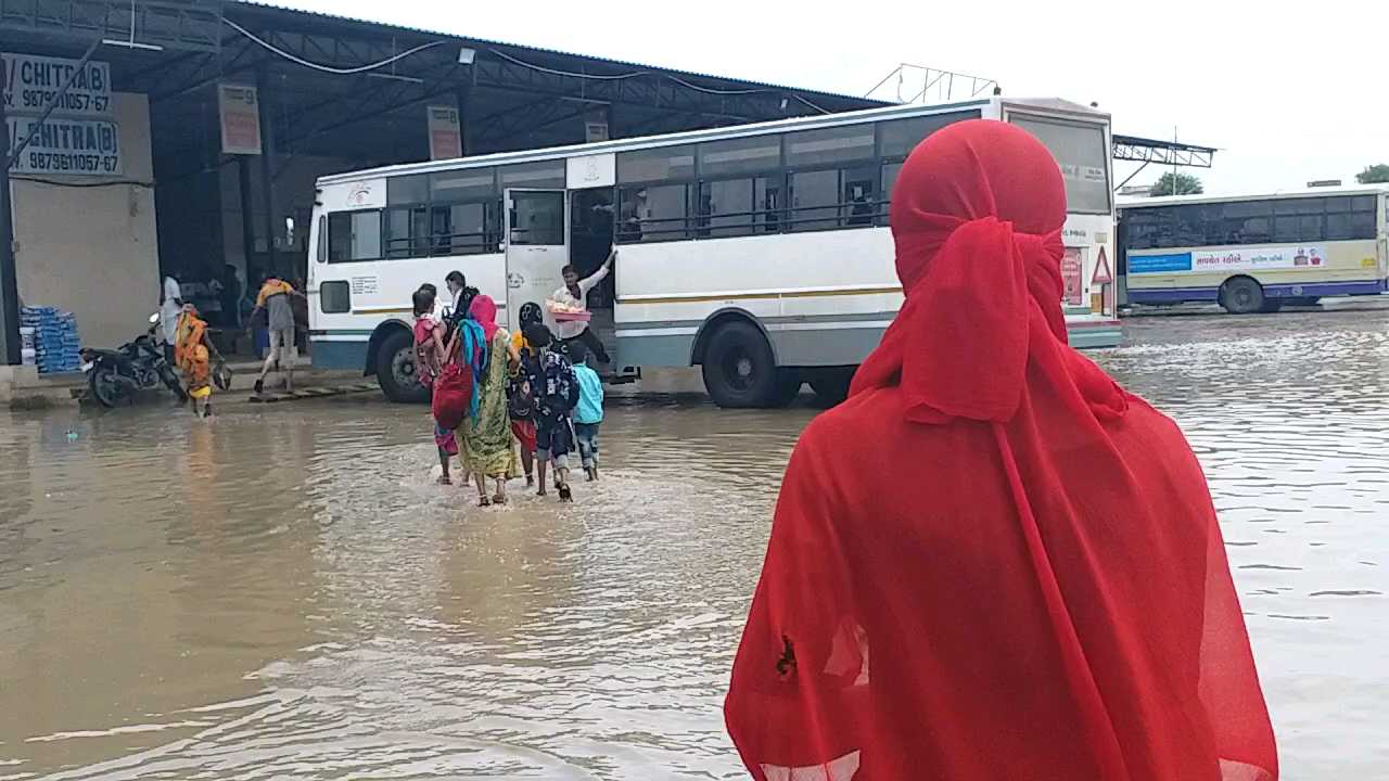 Patan's temporary bus stand