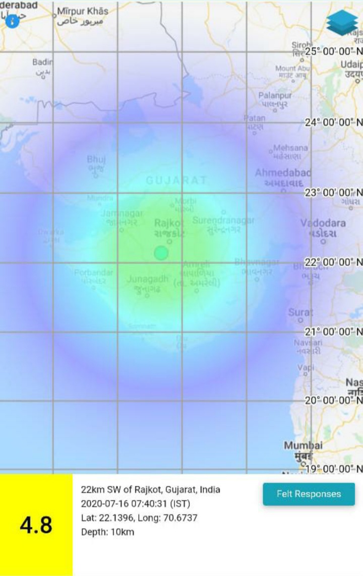 Eathquake in Rajkot