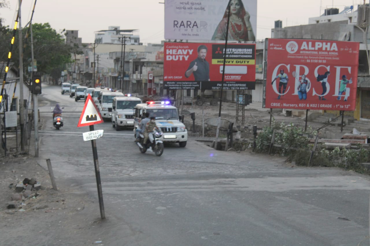 flag march of police in rajkot