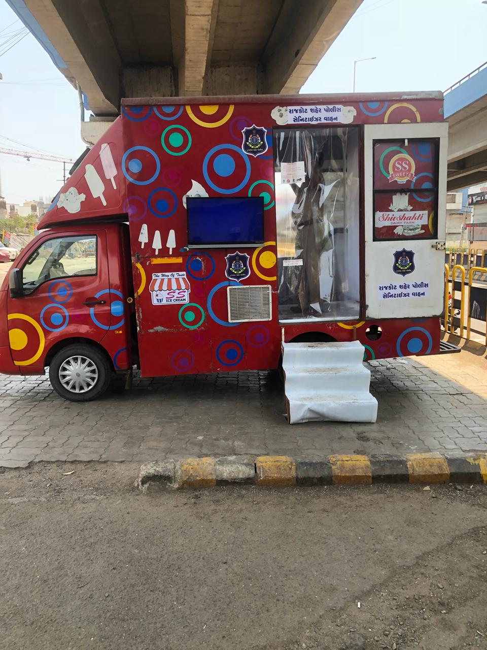 sanitize machine in rajkot for police