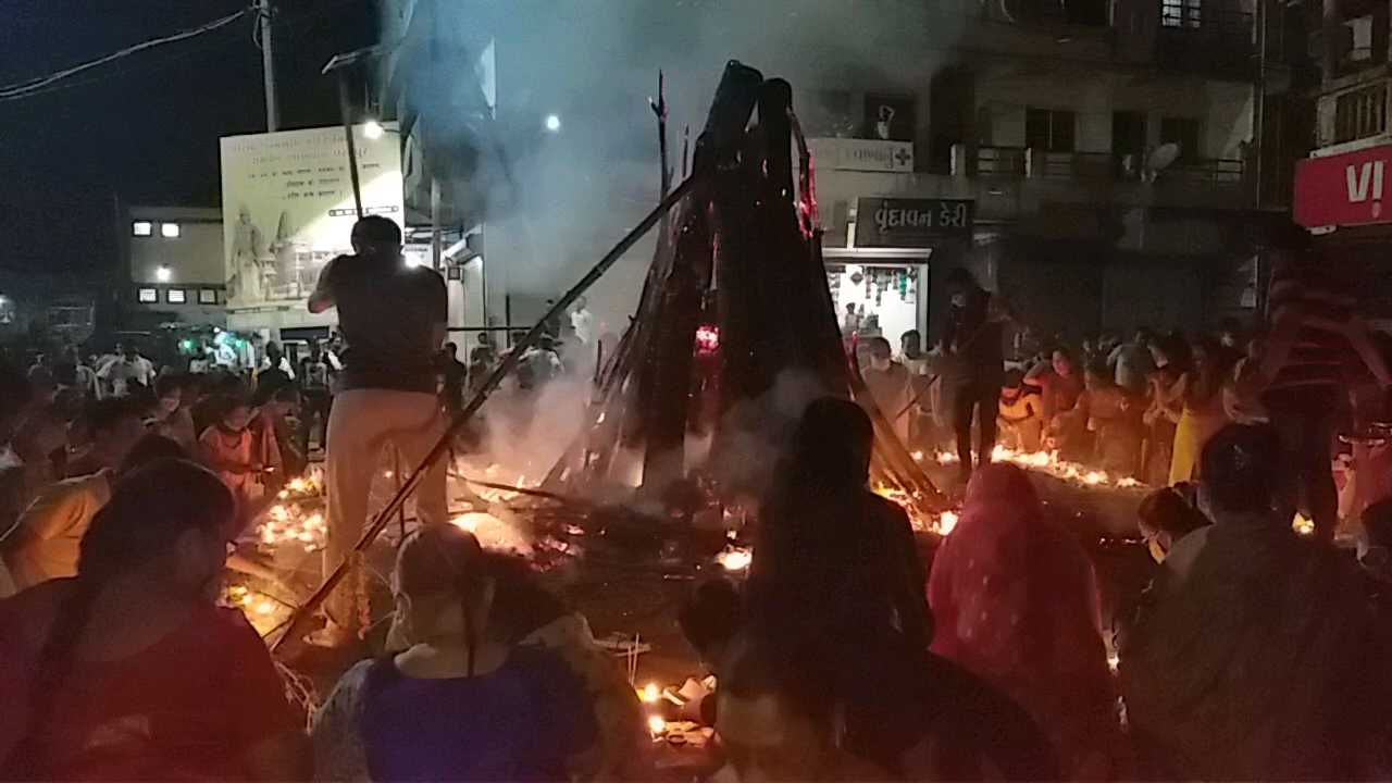 Holika Dahan in Dharampur