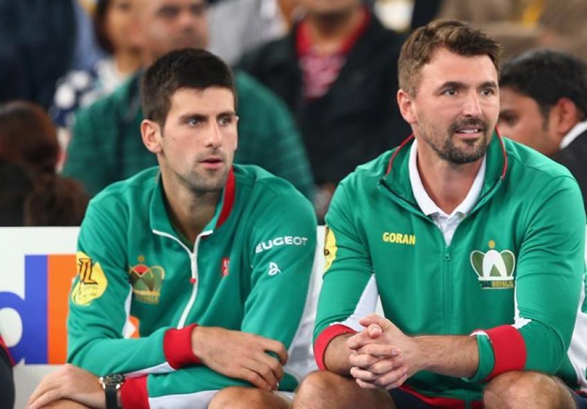 Novak Djokovic and his coach Goran Ivanisevic