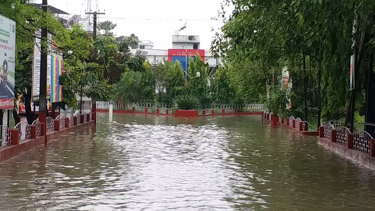 बारिश के कारण जलजमाव