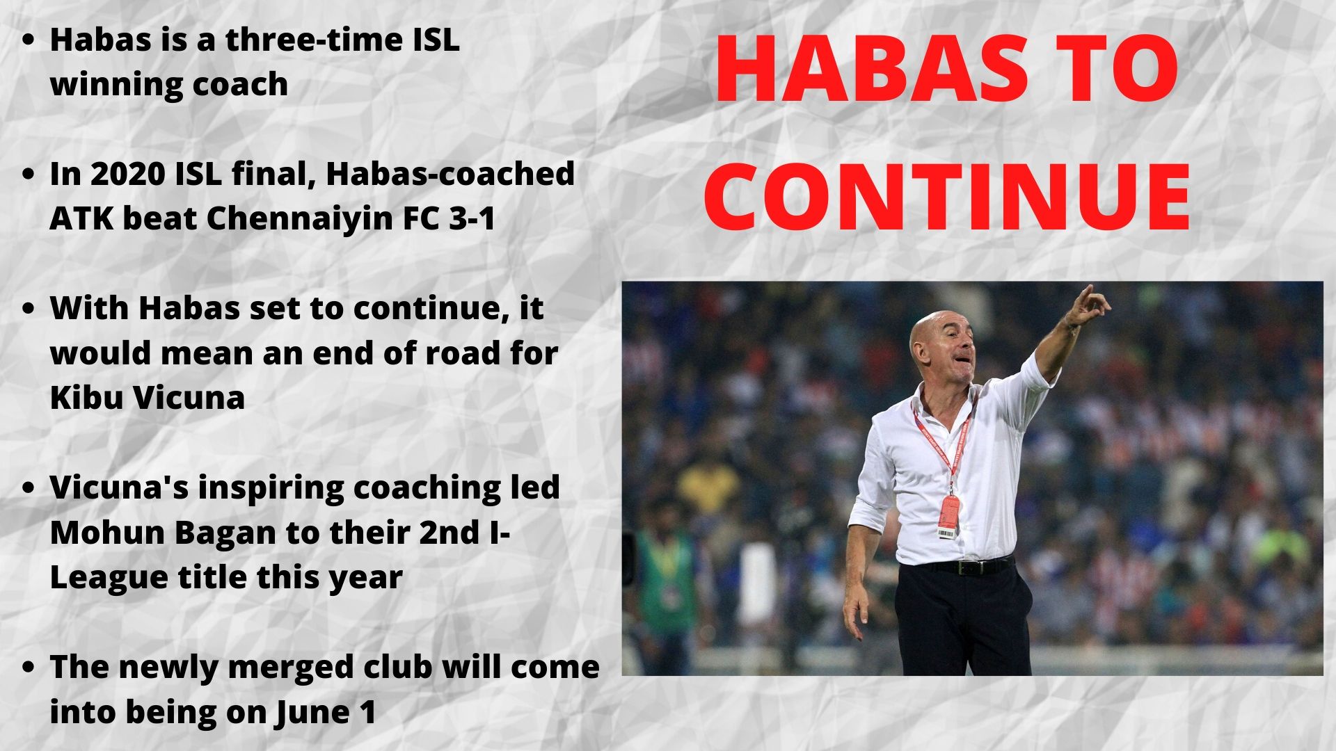 Antonio Habas is a three-time ISL winning coach.