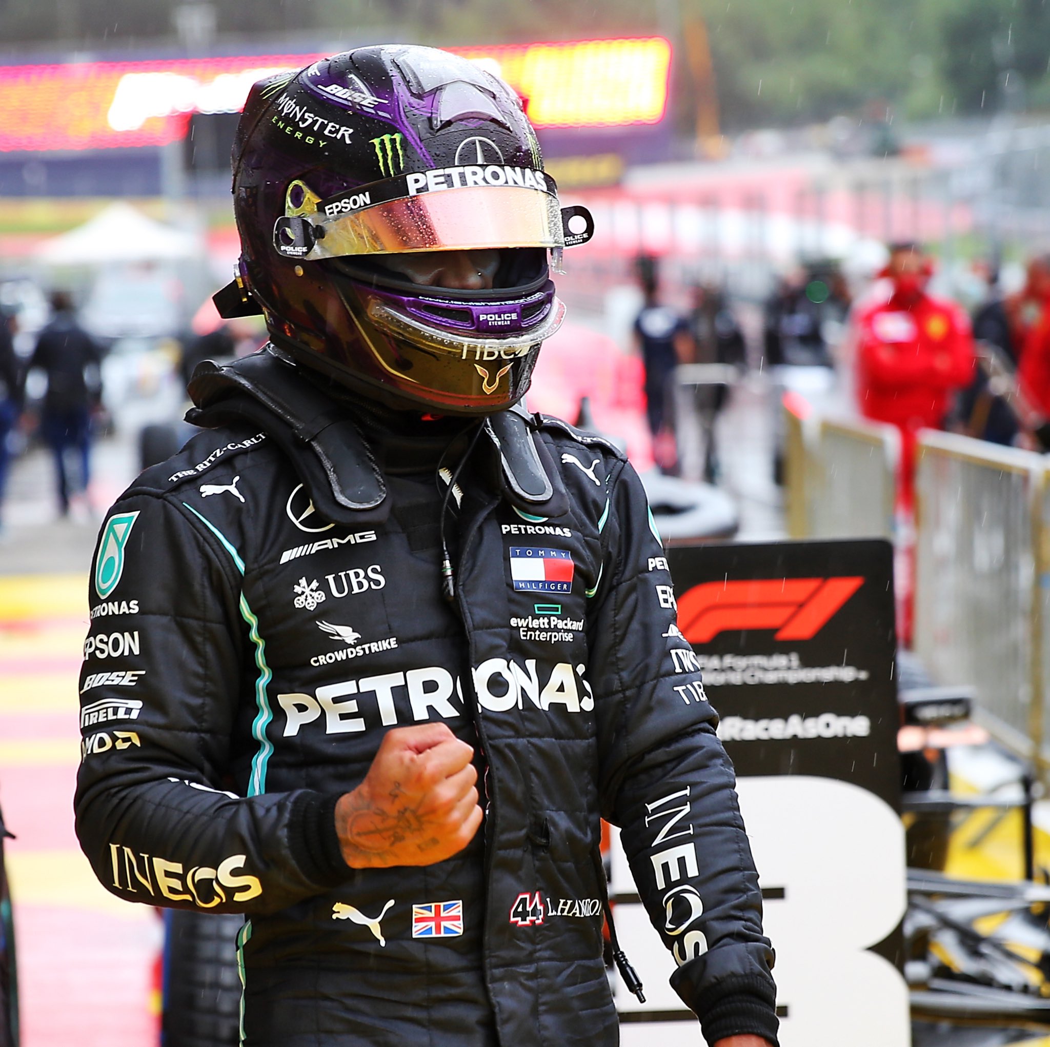 Lewis Hamilton winning Hungarian Grand Prix.