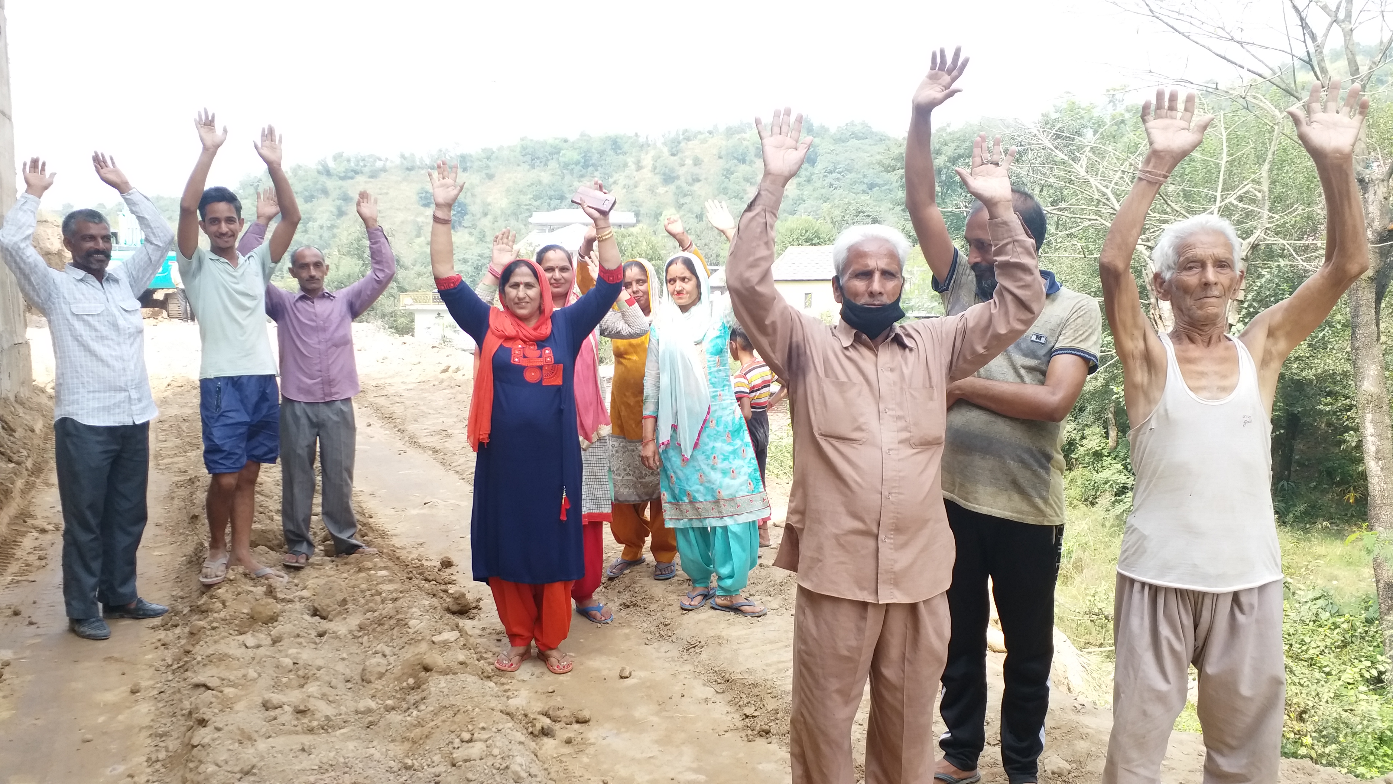 four lane work in Padgal village of Nauni Panchayat