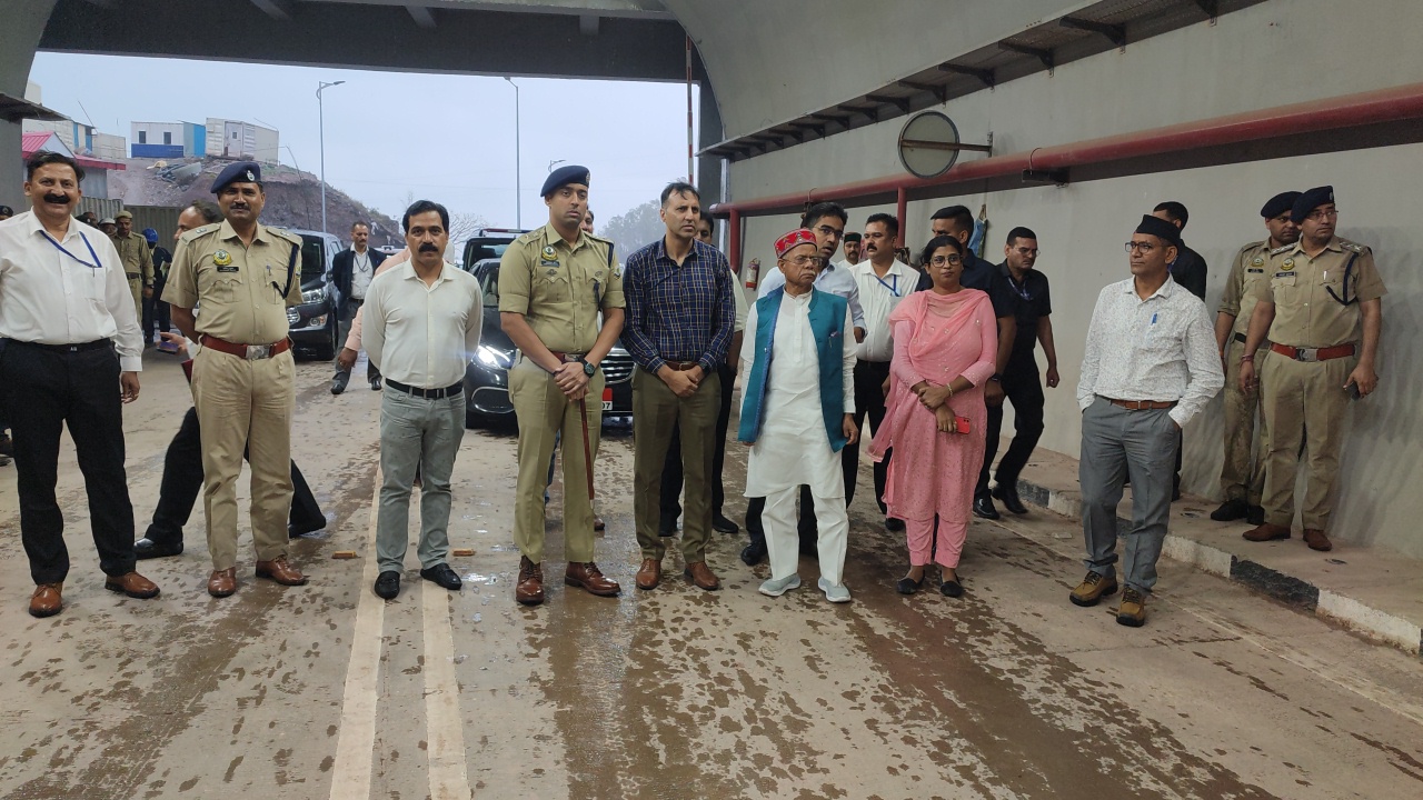 Governor Shiv Pratap Shukla Visit Bilaspur to inspect Kiratpur Manali Fourlane.