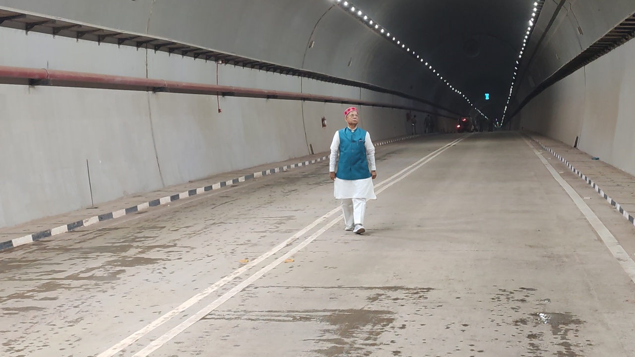 Governor Shiv Pratap Shukla Visit Bilaspur to inspect Kiratpur Manali Fourlane.