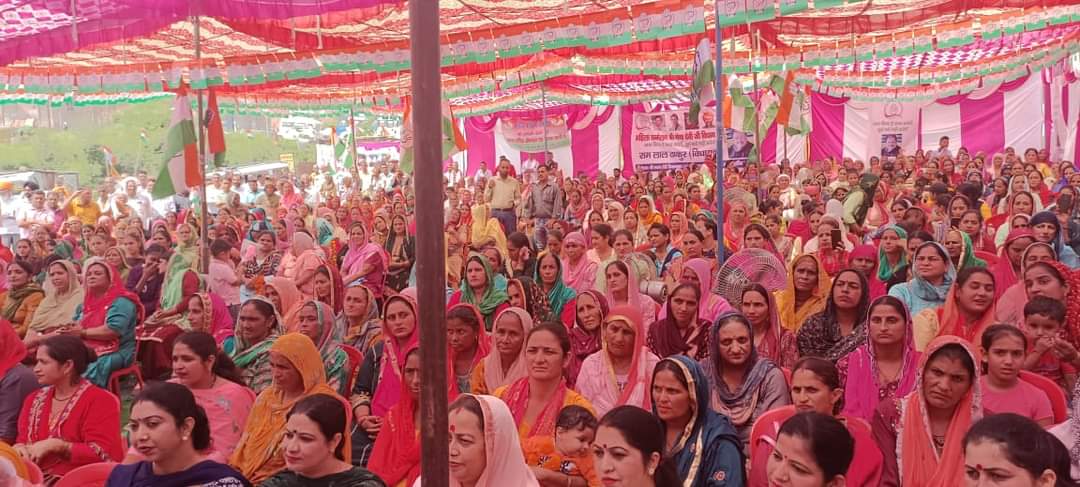 Congress Mahila Sammelan at Naina Devi