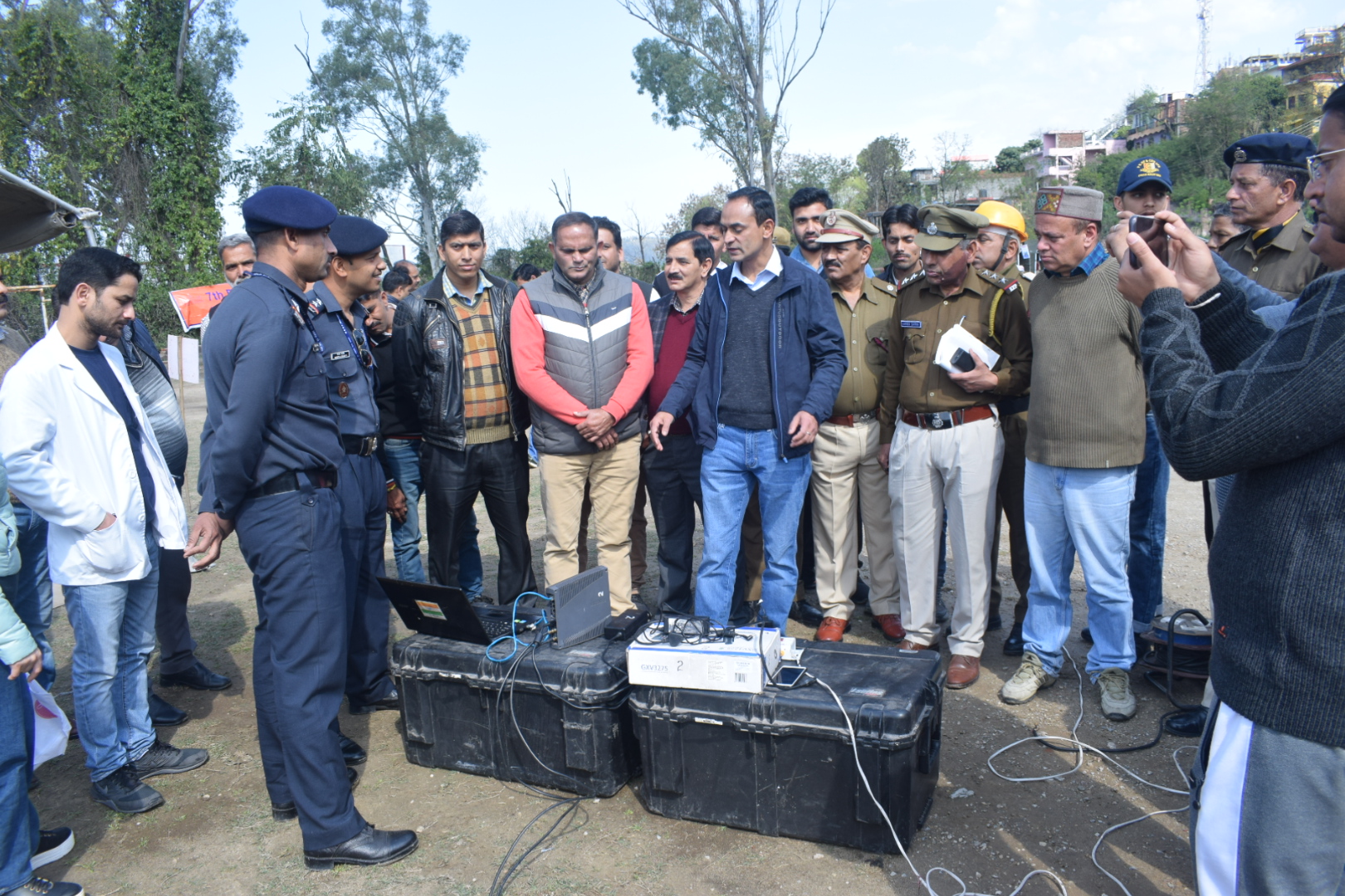 NDRF organised mock drill in bilaspur