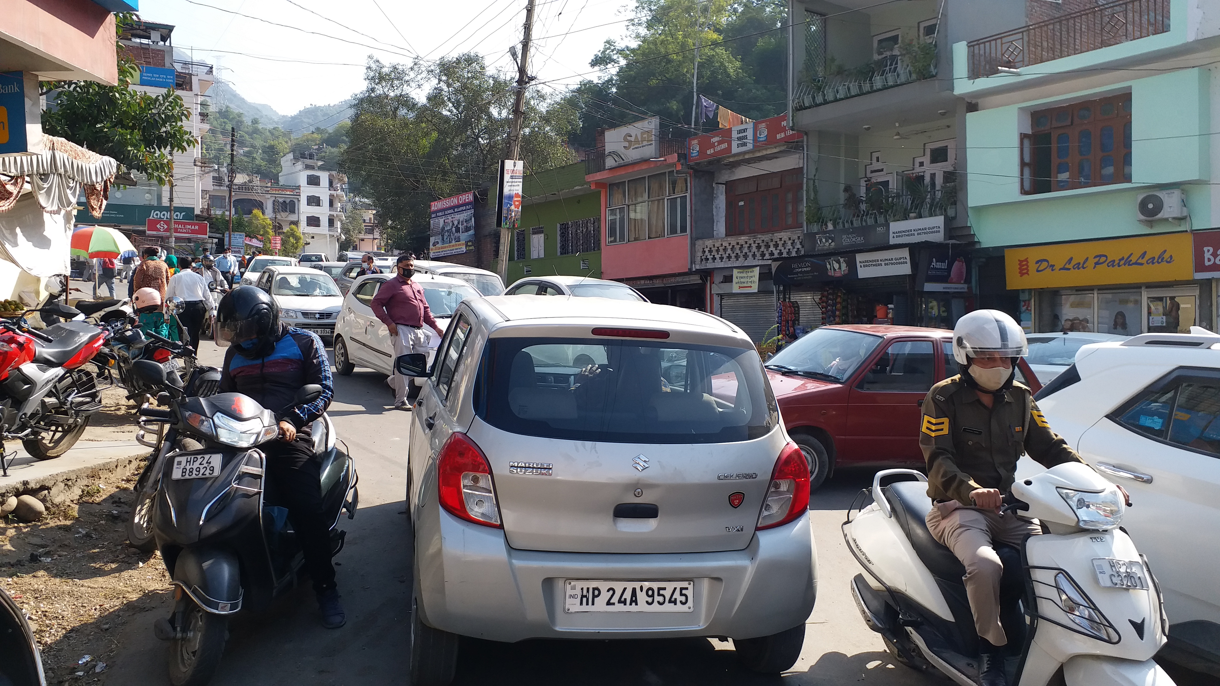 traffic situation in Bilaspur