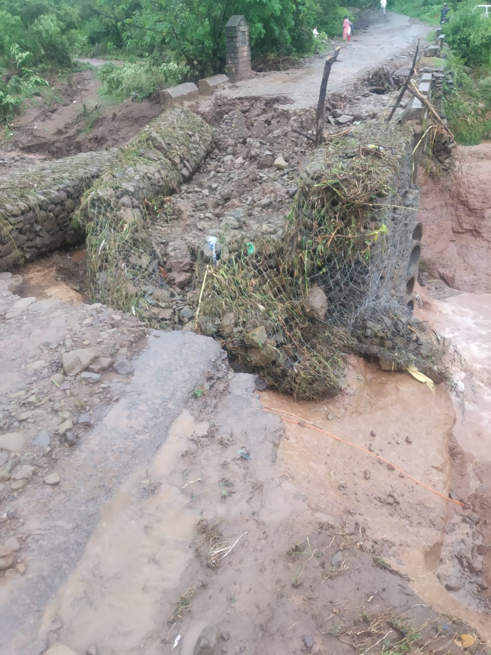 Road Blocked due to heavy rain