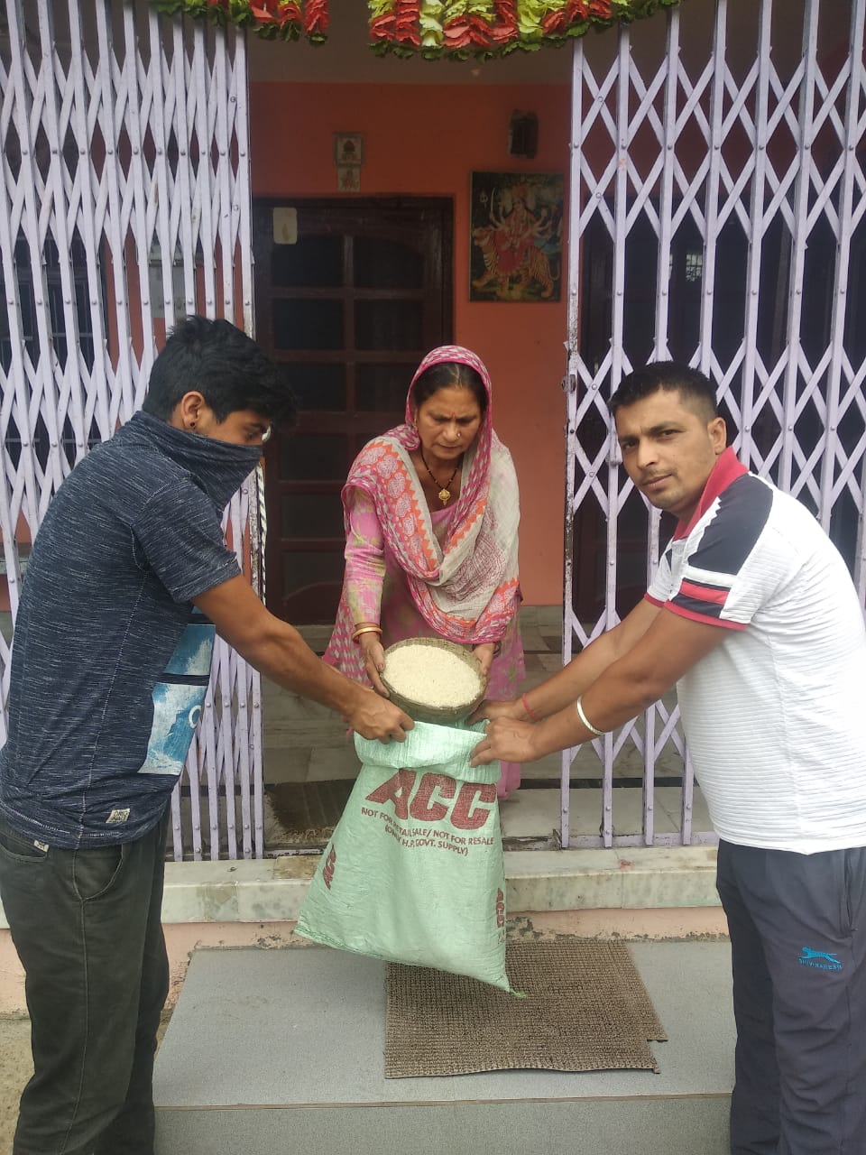 Youth assigned ration to the administration to help the poor in dharampur